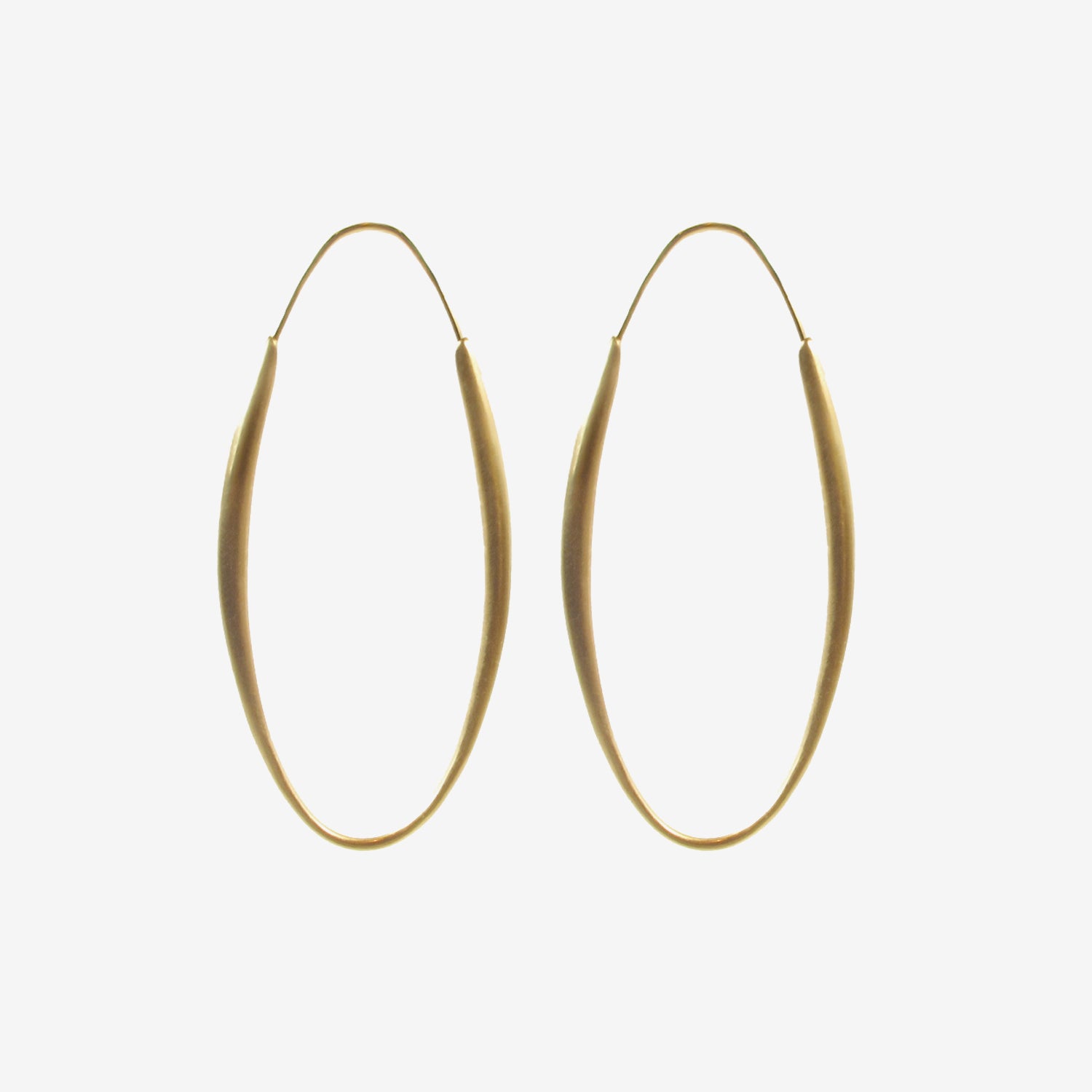 TED MUEHLING 14K LARGE OVAL HOOPS