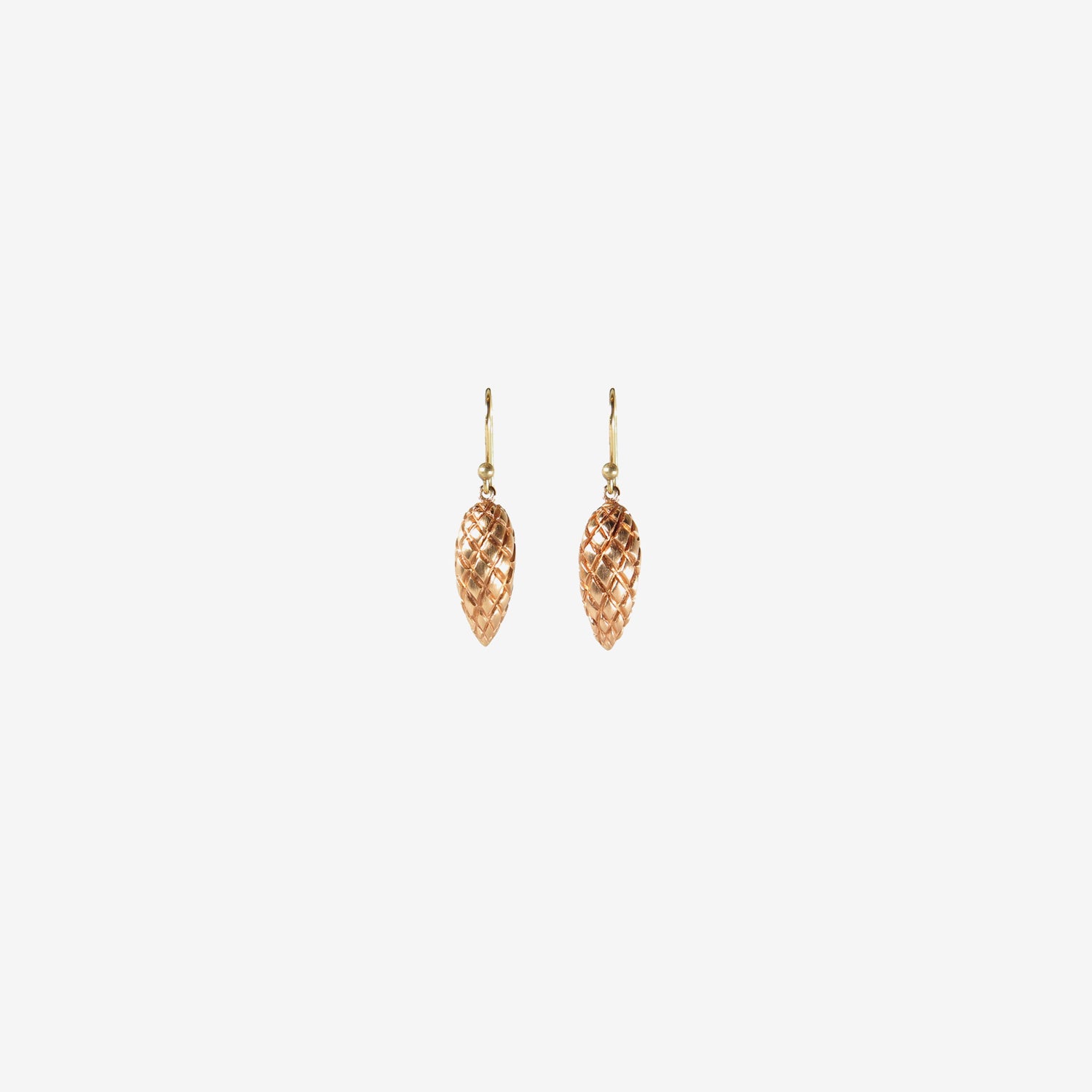 TED MUEHLING 18K PINK GOLD PLATED PINECONES