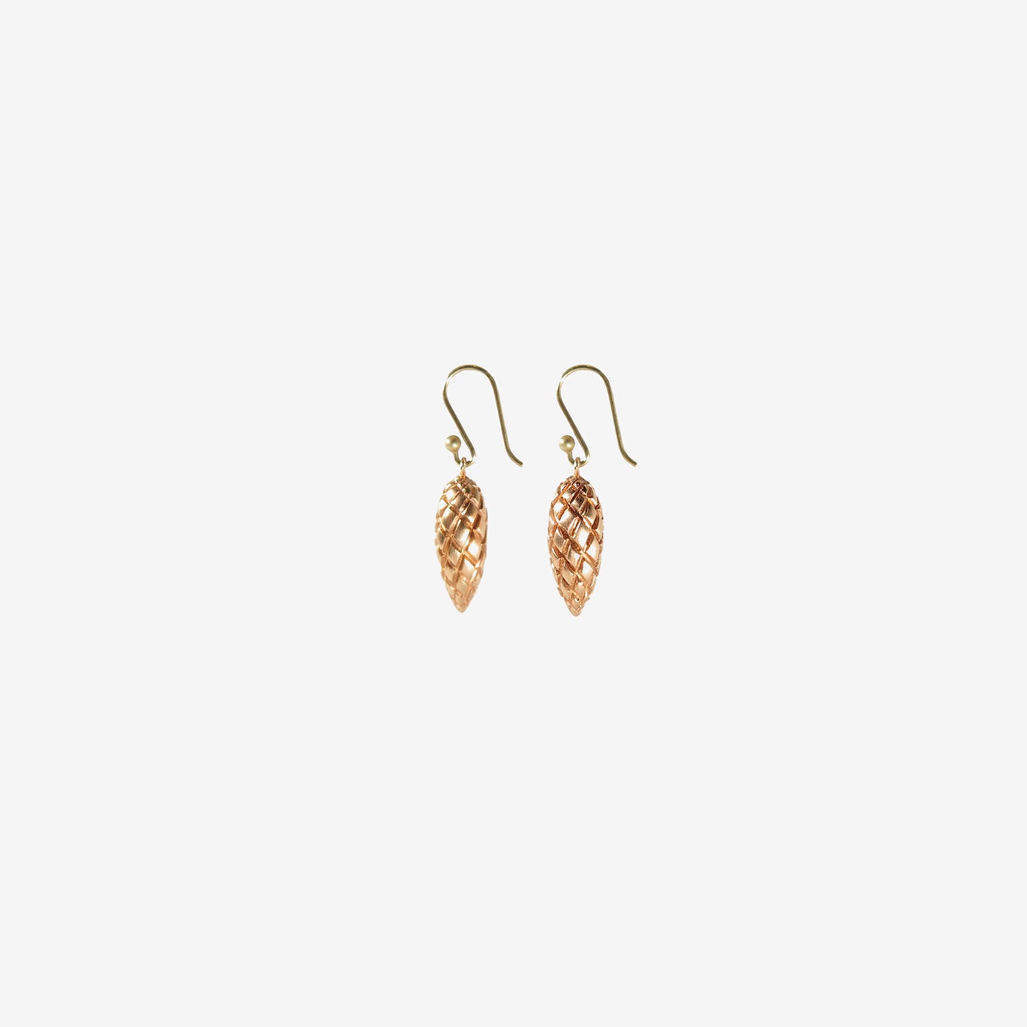 TED MUEHLING 18K PINK GOLD PLATED PINECONES