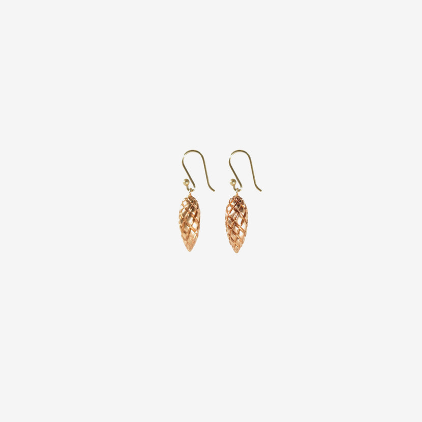 TED MUEHLING 18K PINK GOLD PLATED PINECONES