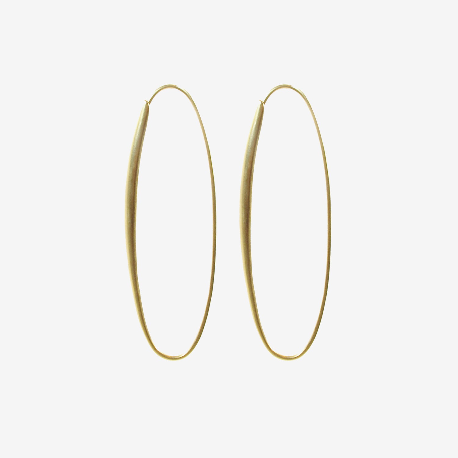 TED MUEHLING 14K YELLOW GOLD SMALL OVAL HOOPS