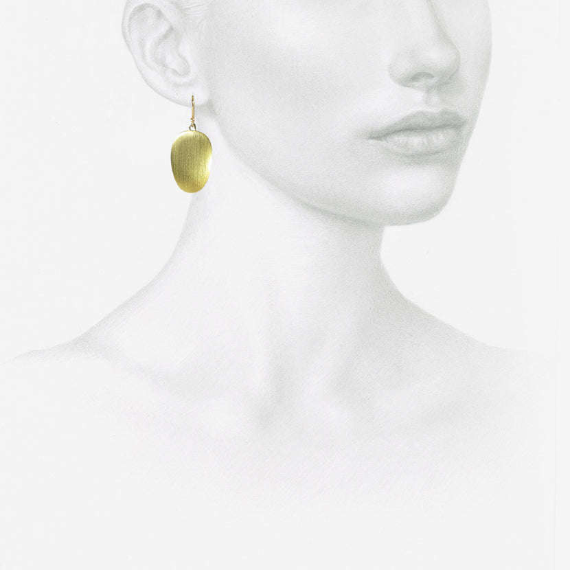 TED MUEHLING 18K GREEN GOLD PLATED LARGE CHIPS