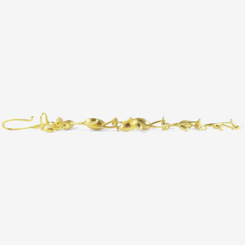 TED MUEHLING 18K GREEN GOLD PLATED OLIVE BRANCH BRACELET