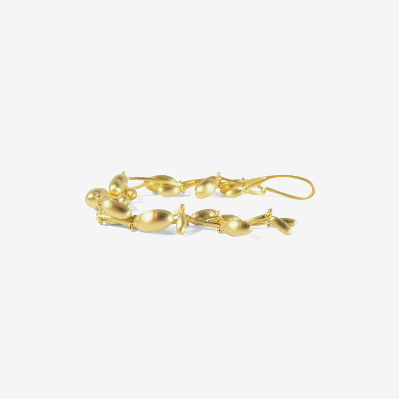 TED MUEHLING 18K GREEN GOLD PLATED OLIVE BRANCH BRACELET
