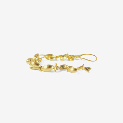 TED MUEHLING 18K GREEN GOLD PLATED OLIVE BRANCH BRACELET
