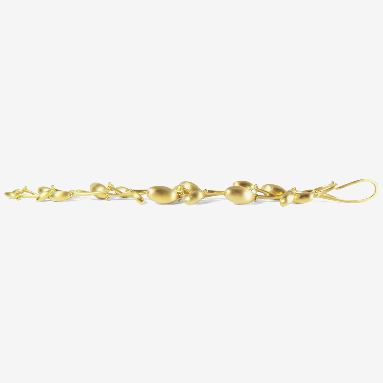 TED MUEHLING 18K GREEN GOLD PLATED OLIVE BRANCH BRACELET