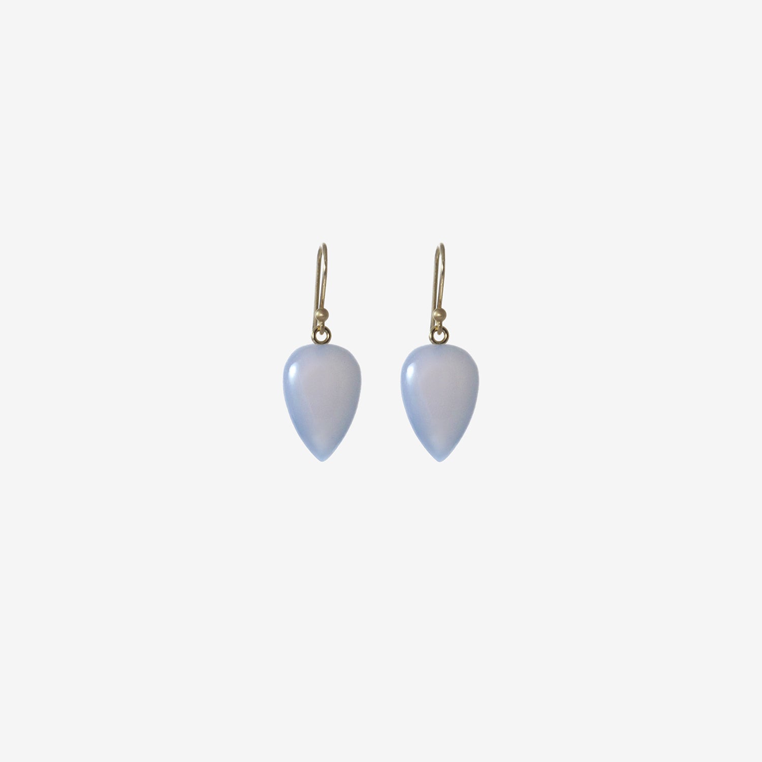 TED MUEHLING 14K & BLUE CHALCEDONY ACORNS