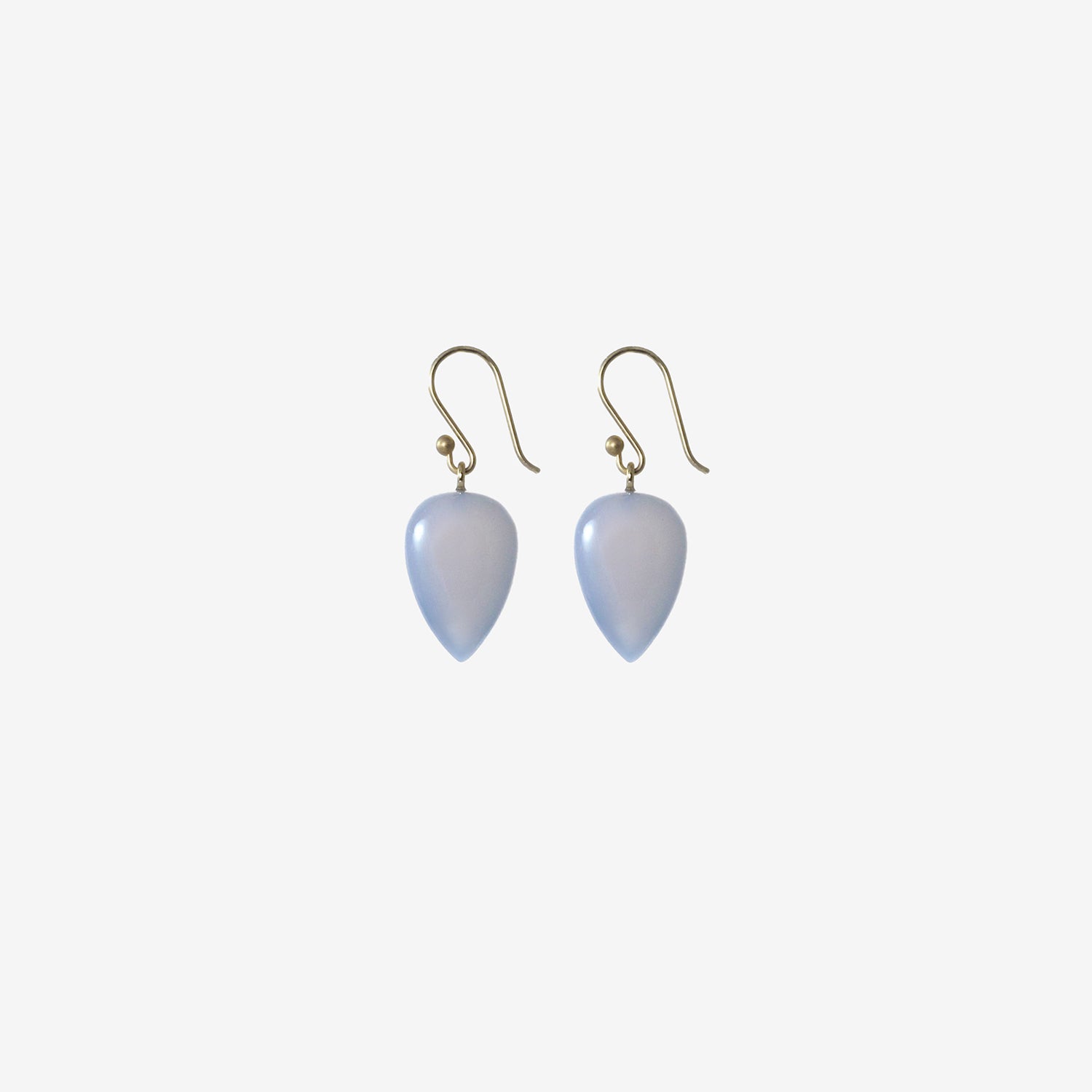 TED MUEHLING 14K & BLUE CHALCEDONY ACORNS