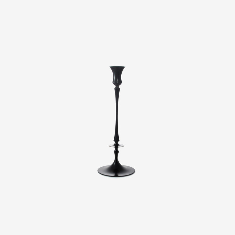 TED MUEHLING OXIDIZED BRONZE CANDLESTICK NO. 0209