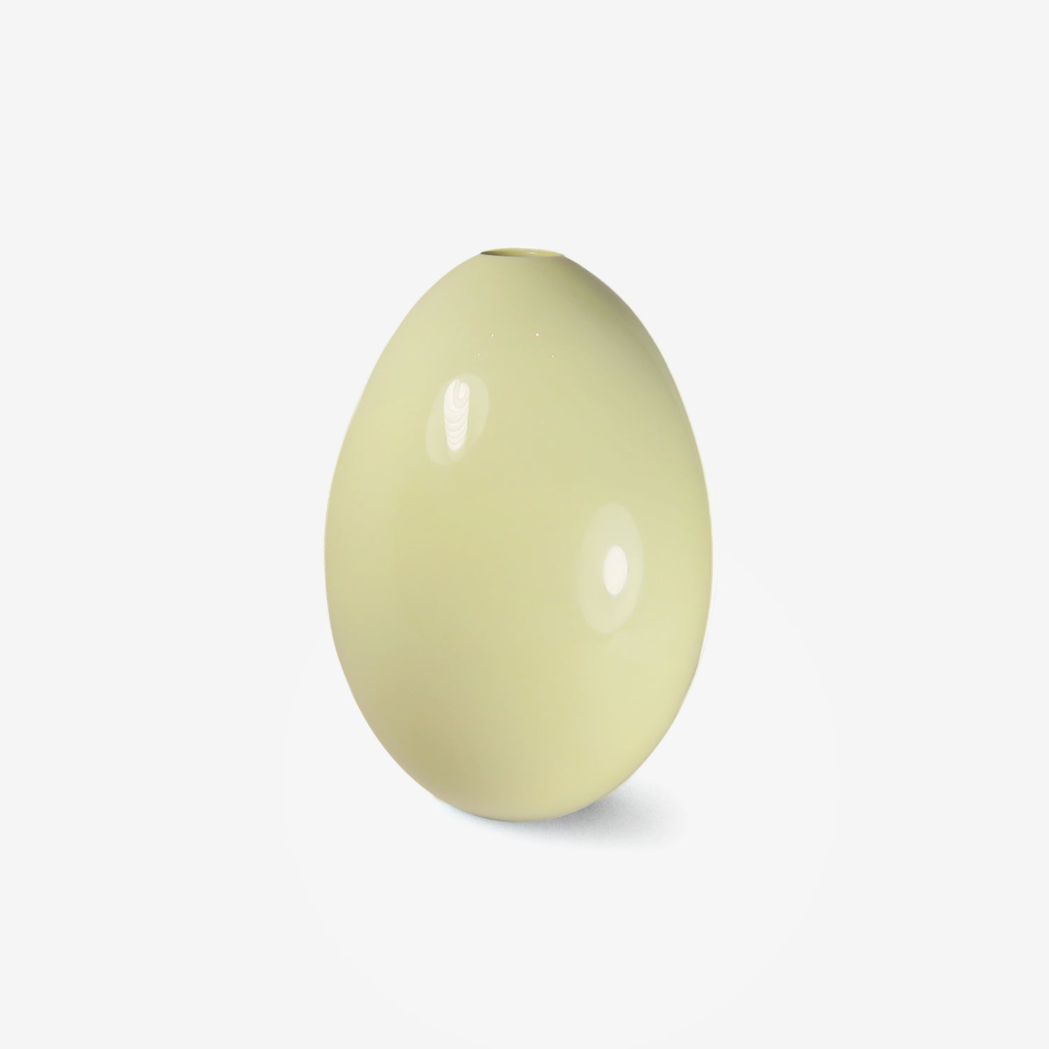 TED MUEHLING PEAR YELLOW GLAZED LARGE EGG VASE