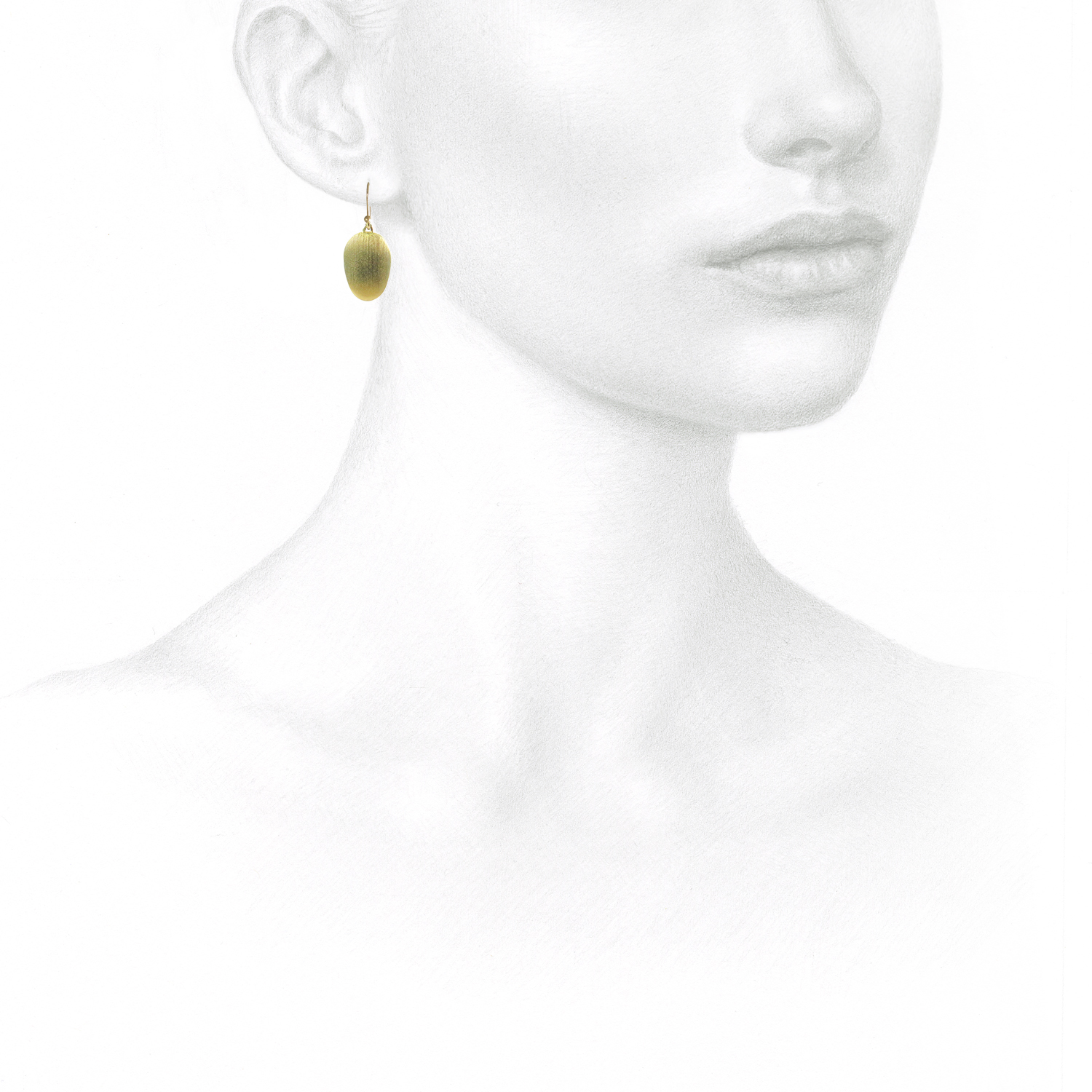 TED MUEHLING 18K GREEN GOLD PLATED SMALL CHIPS