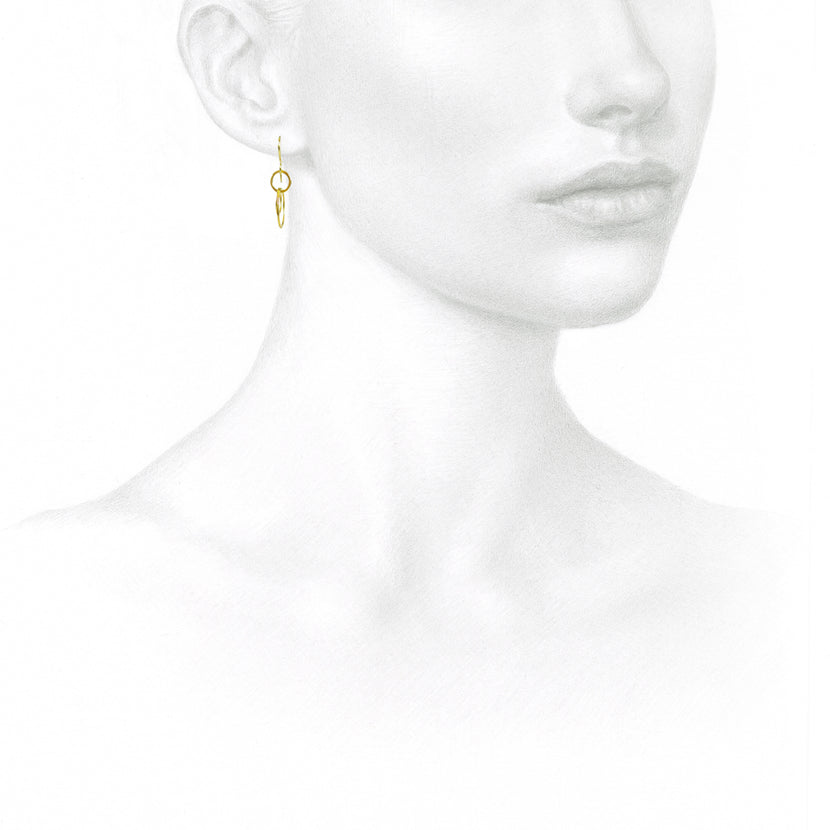 ROSANNE PUGLIESE 22K SMALL MAGNOLIA EARRINGS